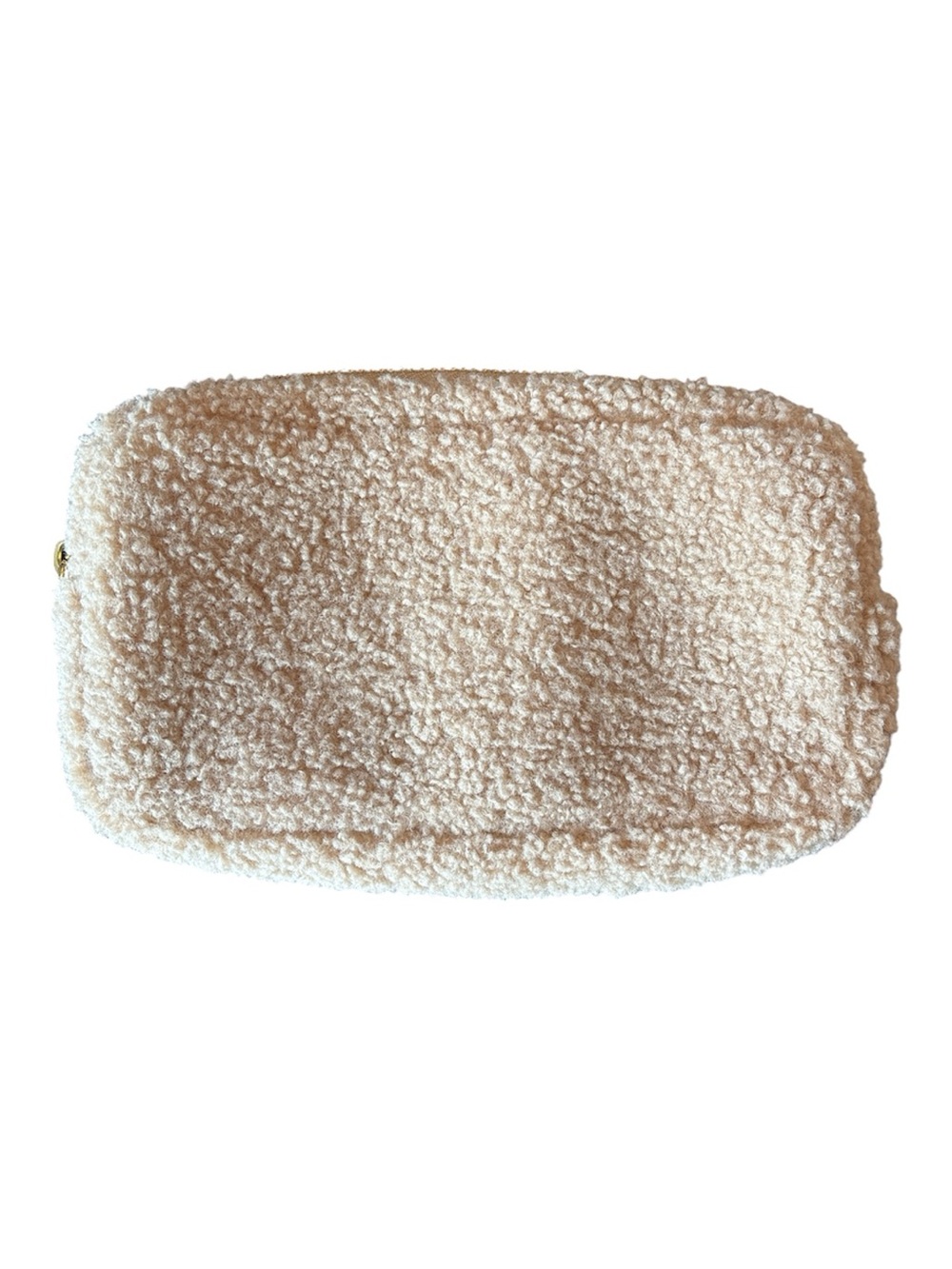 Stoney Clover Lane Cream Sherpa Zip Pouch NWOT
